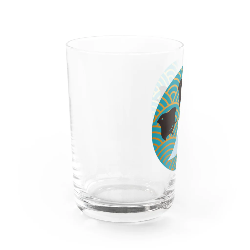 R's Market コトリちゃんのちどりちゃんと富士山 Water Glass :left