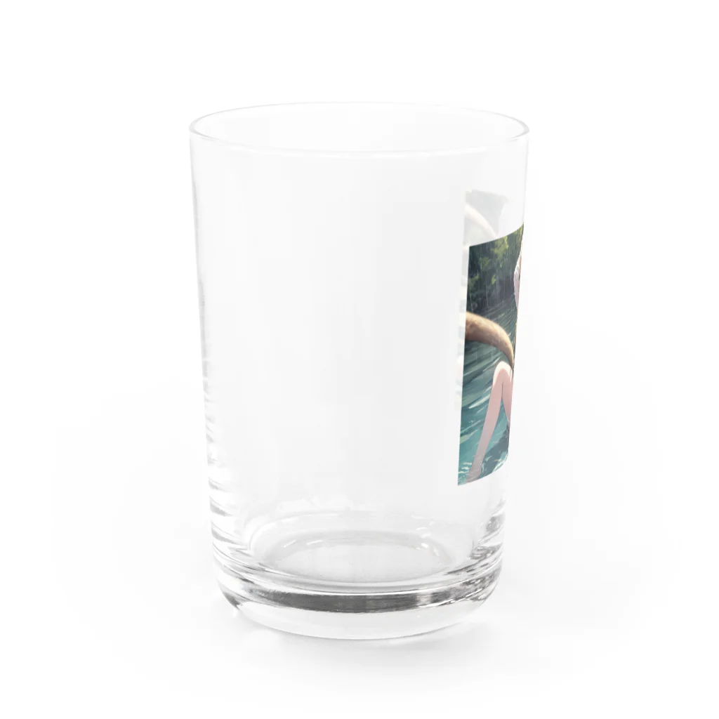 時乃るるのみずえちゃん緑スク Water Glass :left