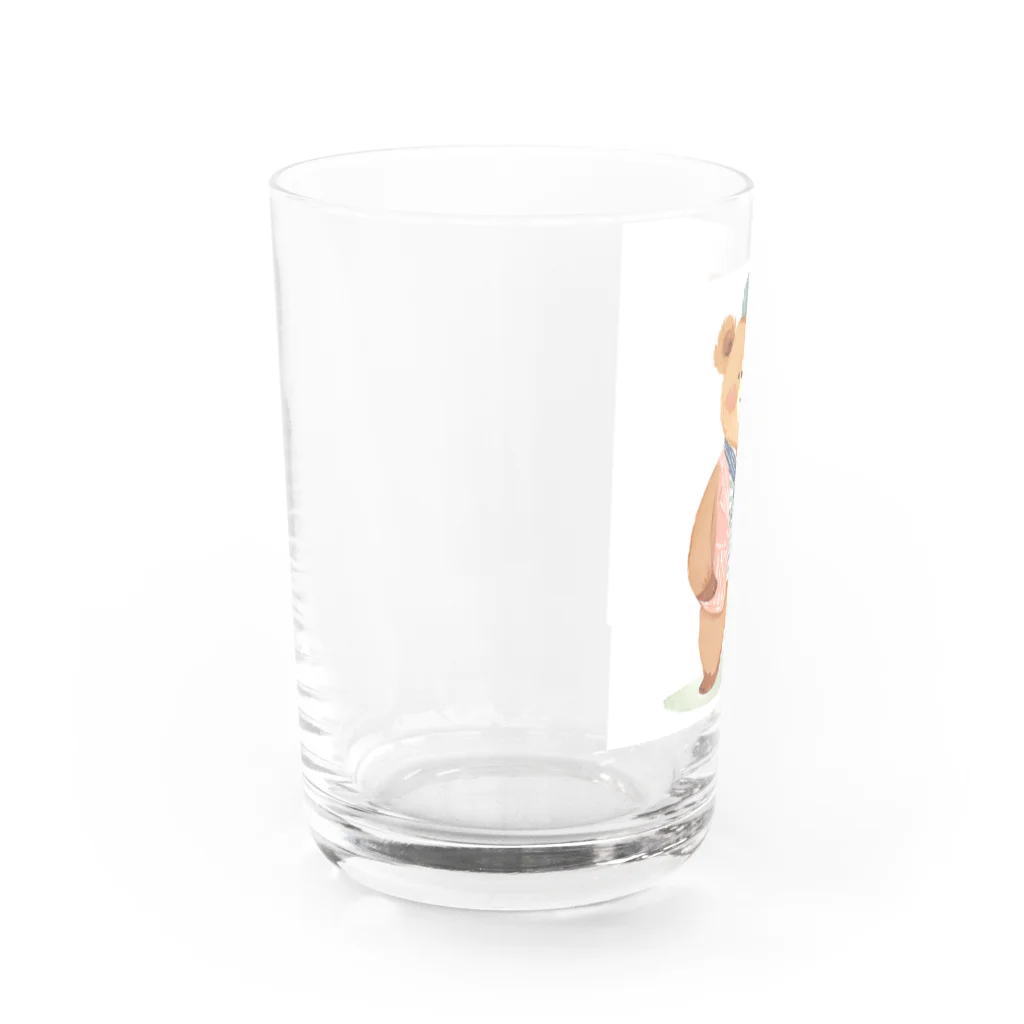 なべなべSHOPのくまのチャーリー Water Glass :left