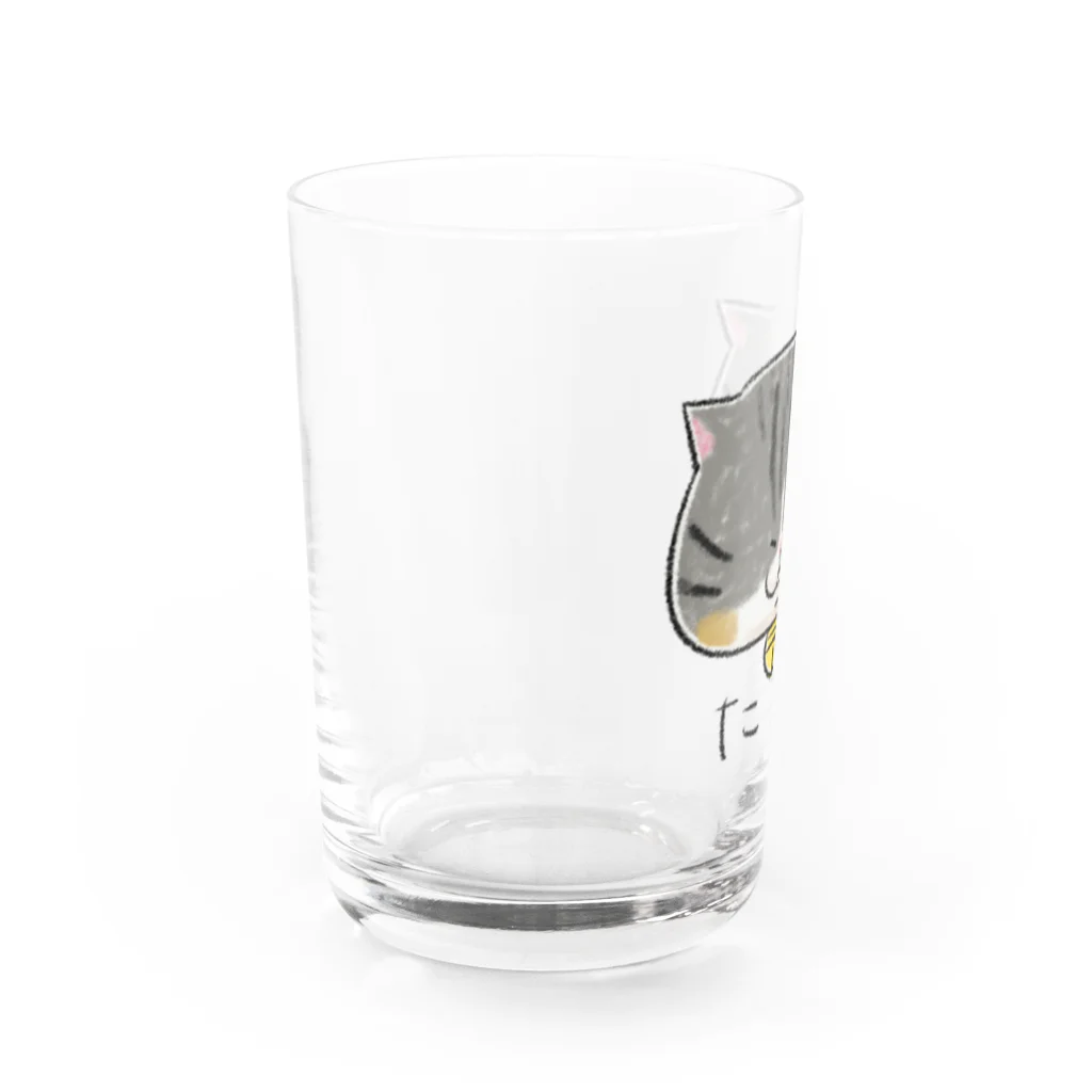 猫のミケランジェロのねこちゃんのグラス Water Glass :left