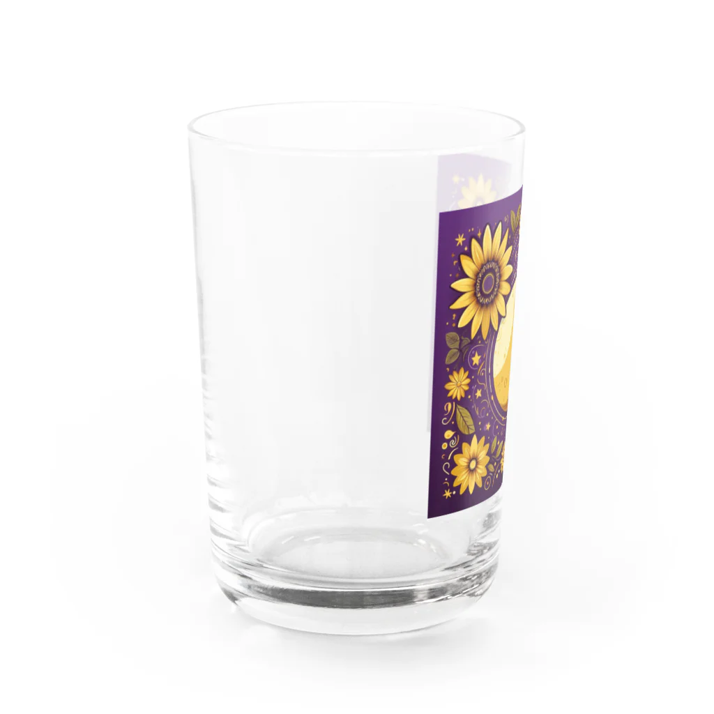 パープルルームの華やかな満月の浄化力 Water Glass :left