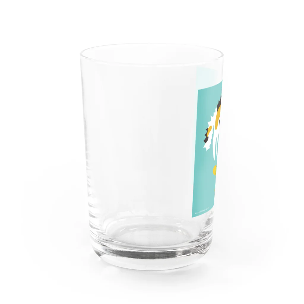 karo///illustrationのデザインにゃんこシリーズ　怒ってるミケ Water Glass :left