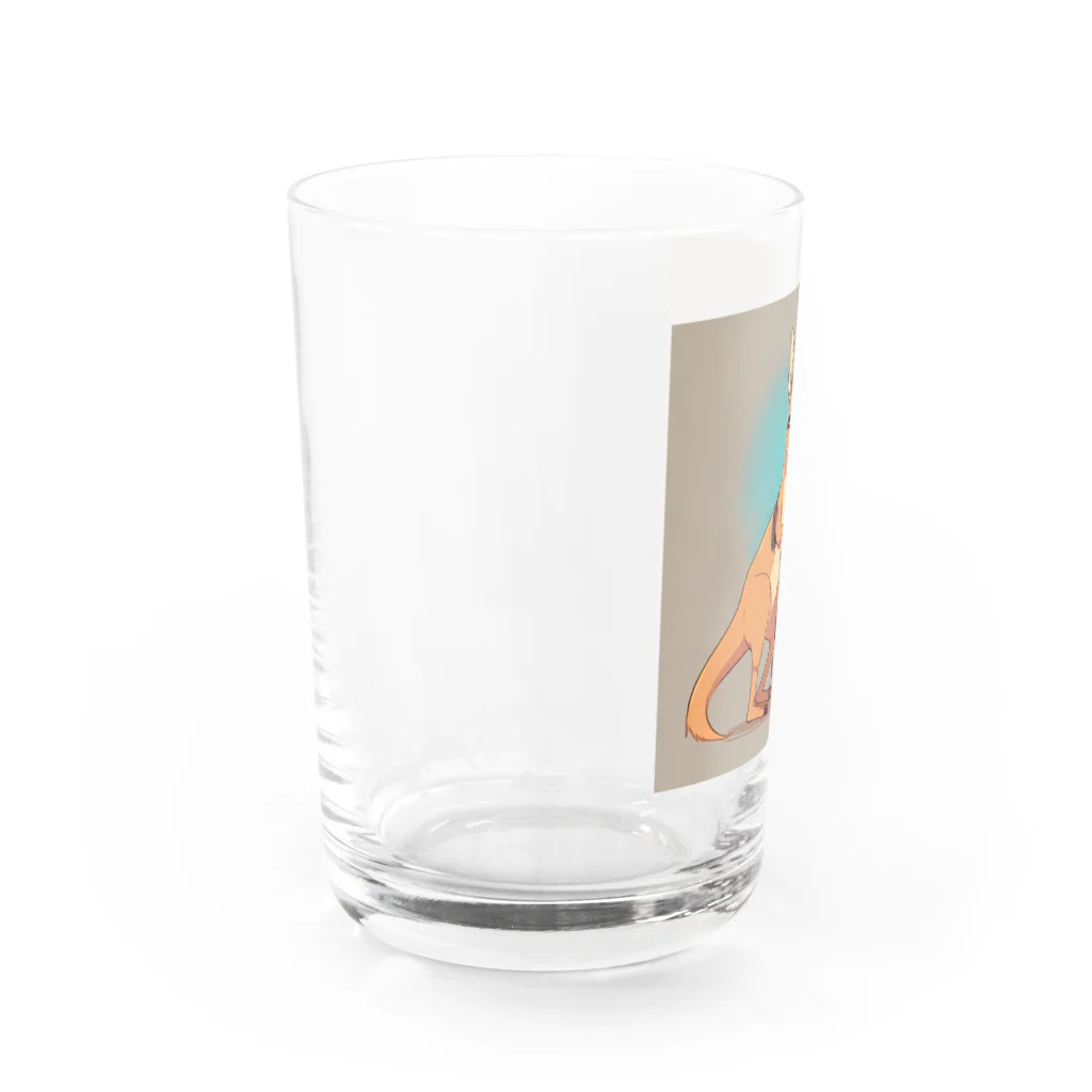 ganeshaのおもちゃの望遠鏡でかわいいカンガルーに会おう Water Glass :left