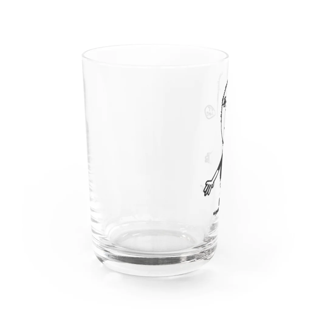 吉田家の店のたじみのじいじ　黒 Water Glass :left