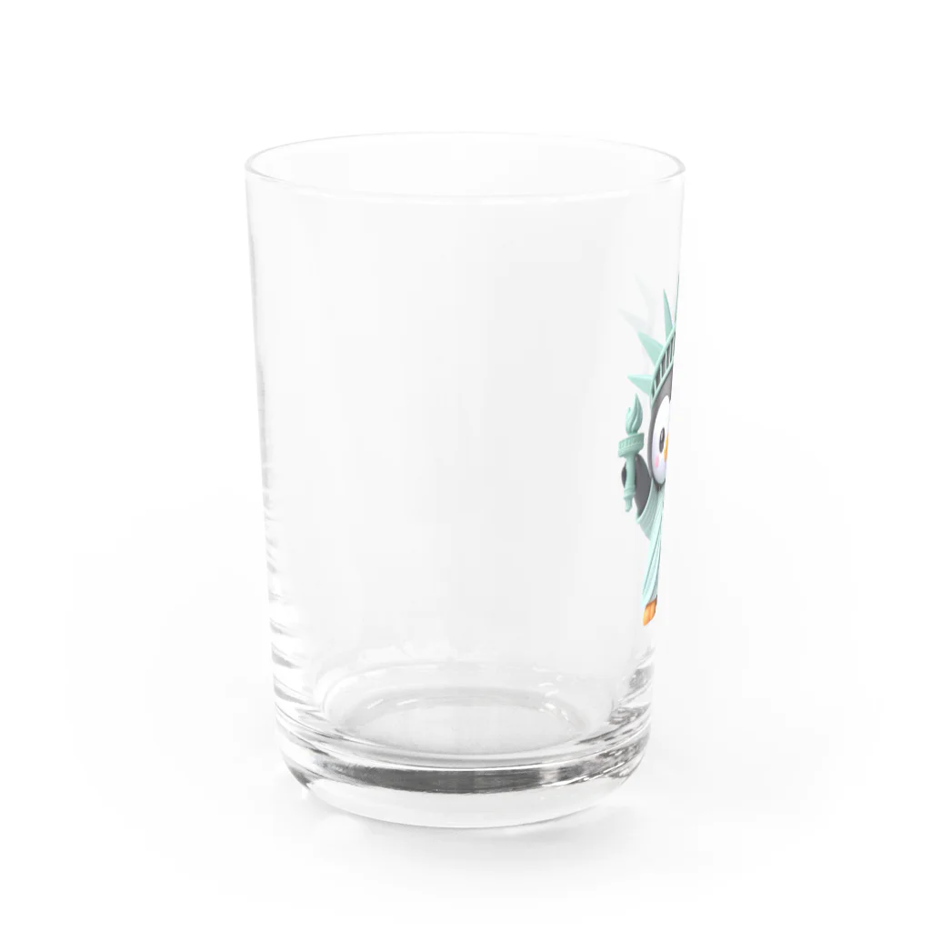 JUPITERの自由のペンギン像 Water Glass :left