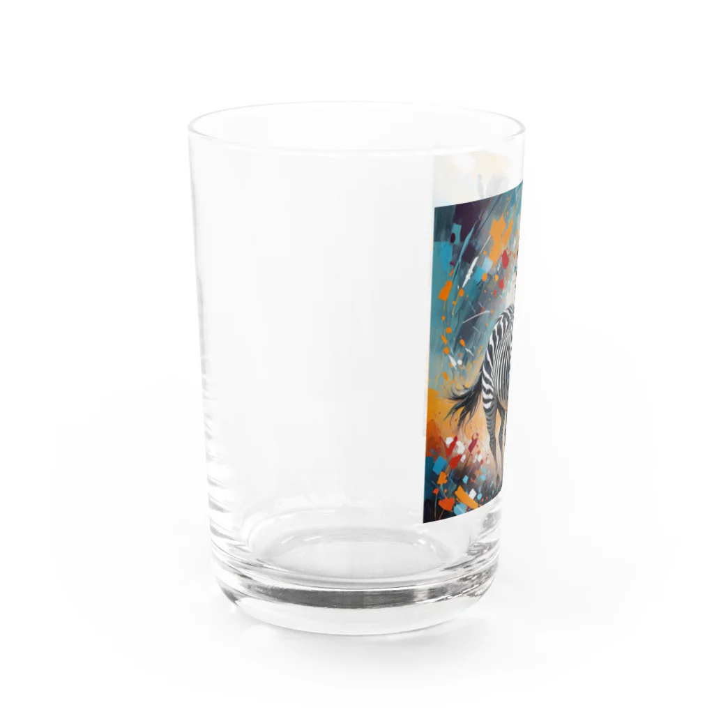 sakucchoの神秘なシマウマ Water Glass :left