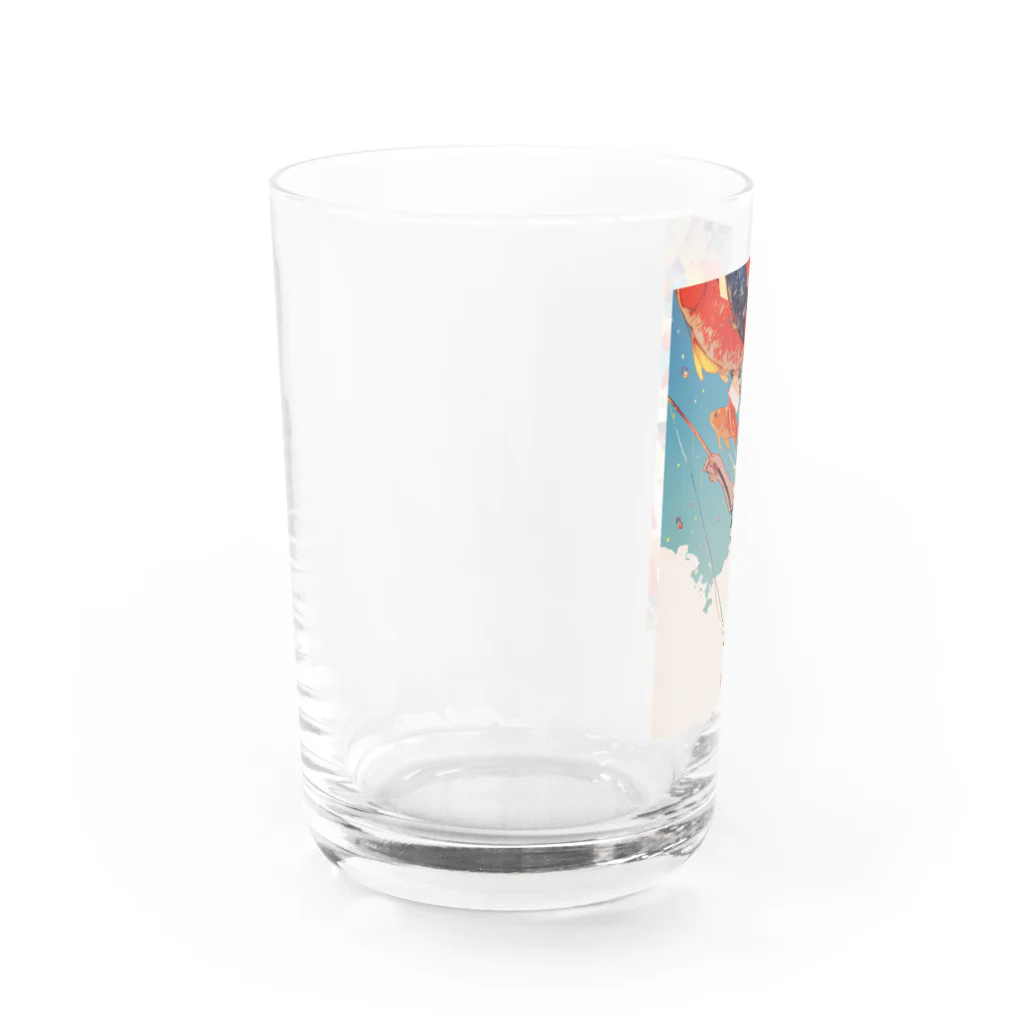 AQUAMETAVERSEの鯉のぼりを操る男の子　ラフルール　1859 Water Glass :left