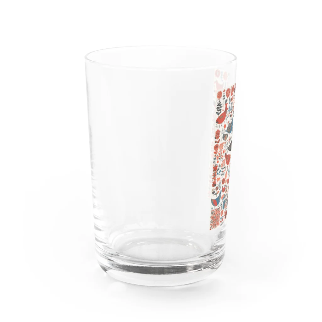 CHIBE86のフォークアート Water Glass :left