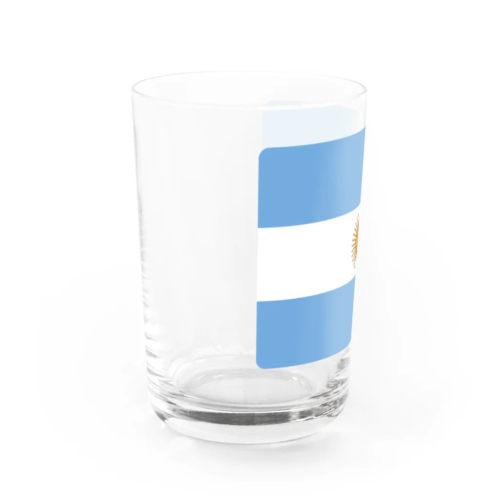 お絵かき屋さんのアルゼンチンの国旗 Water Glass :left