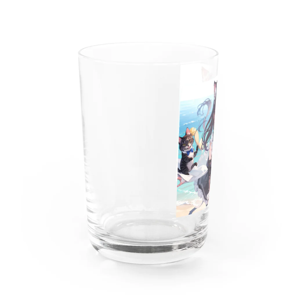 yos-1292583のねこニコばん Water Glass :left