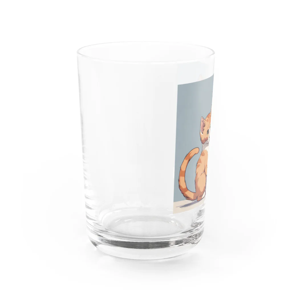 Yu-pirateの親子猫 Water Glass :left