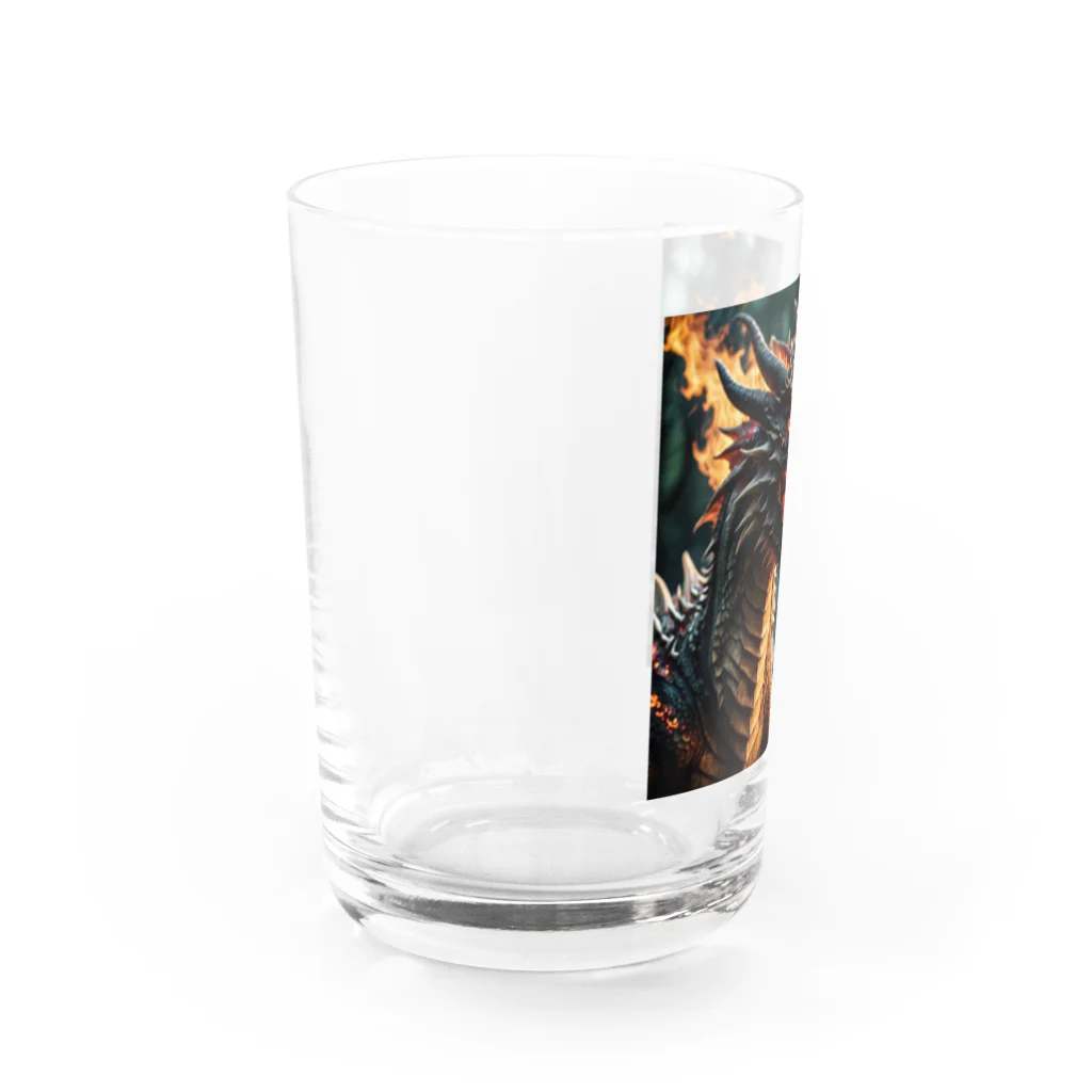 幻想都市の炎のドラゴン Water Glass :left