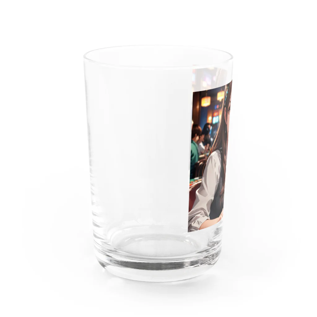 WWWmaのポーカー美少女さや Water Glass :left