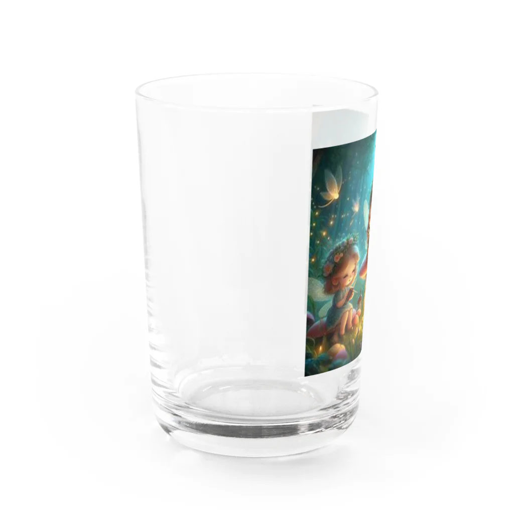 morito-suzuriの夜の森の妖精たち Water Glass :left