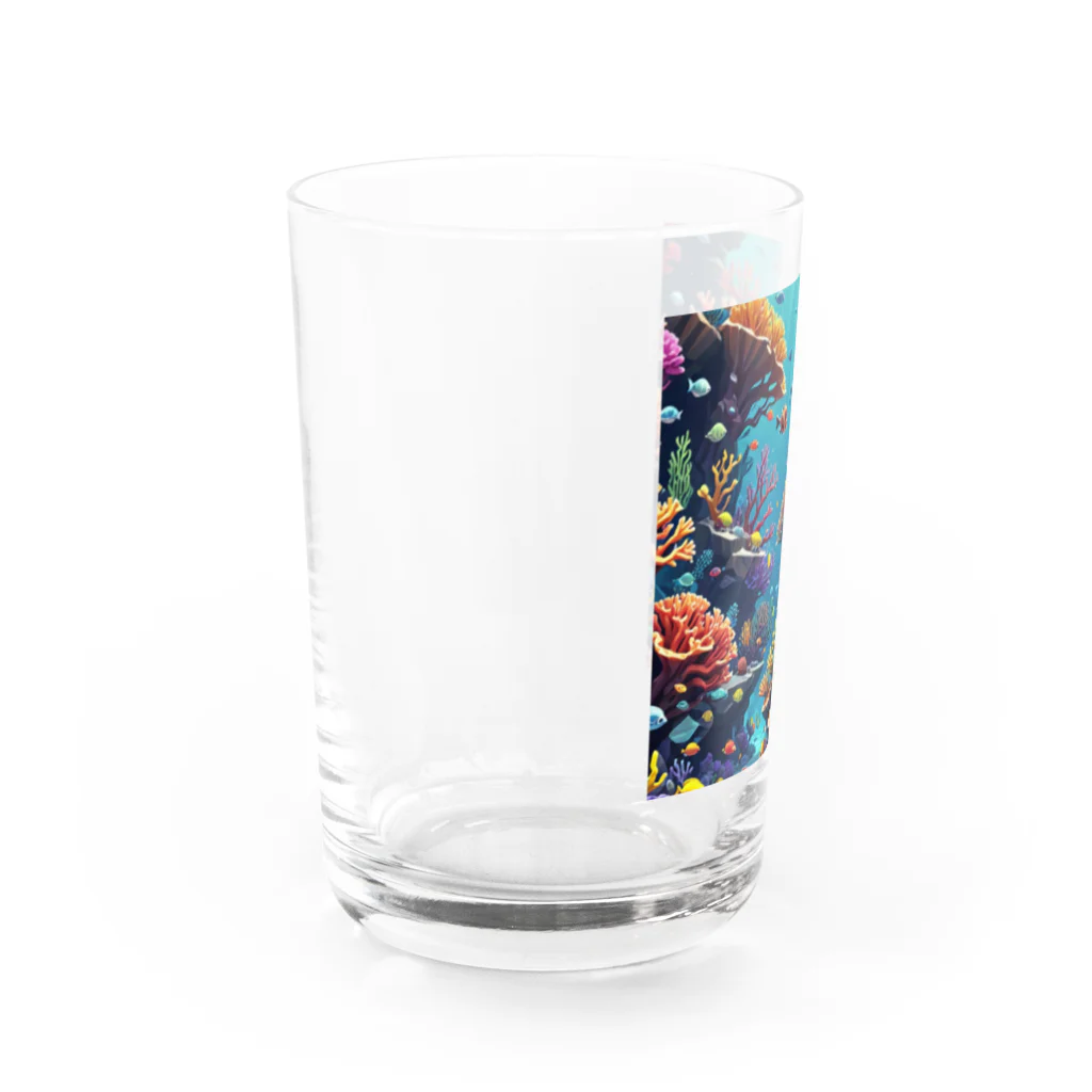 asuto_20のローポリ風サンゴ Water Glass :left