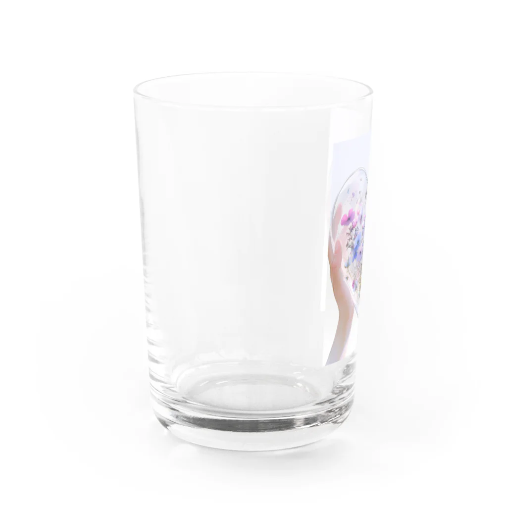 AQUAMETAVERSEのクリスタルの中に押し花がある　なでしこ1478 Water Glass :left