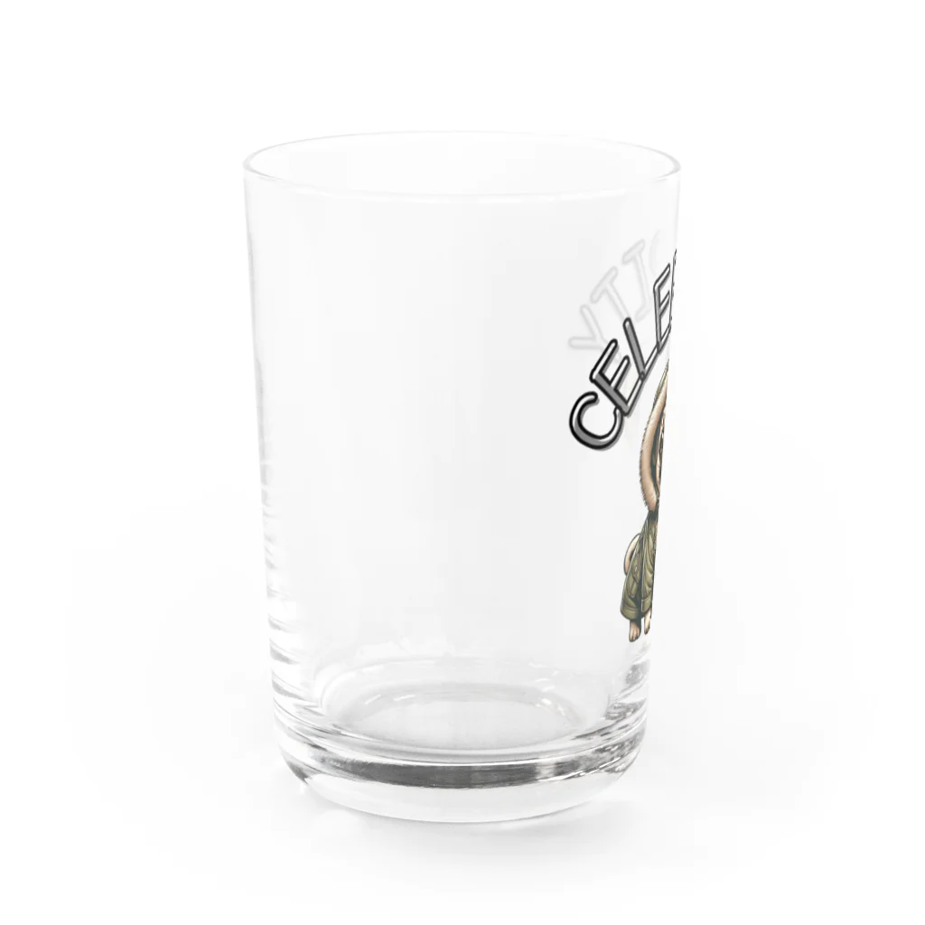 Celebrity Dogs〜セレブリティな犬たち〜のセレブリティ犬　〜パグ〜 Water Glass :left