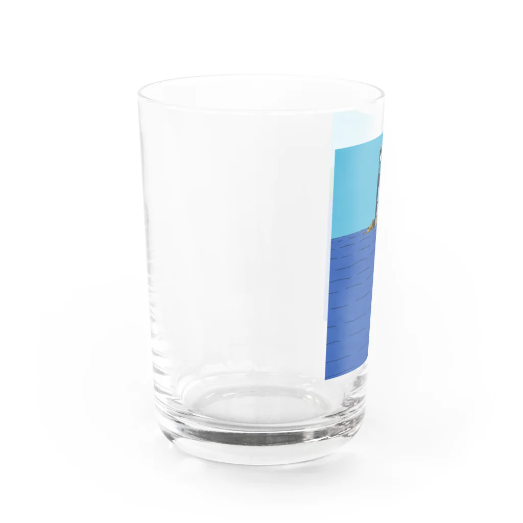 草加明良の灯台と海 Water Glass :left