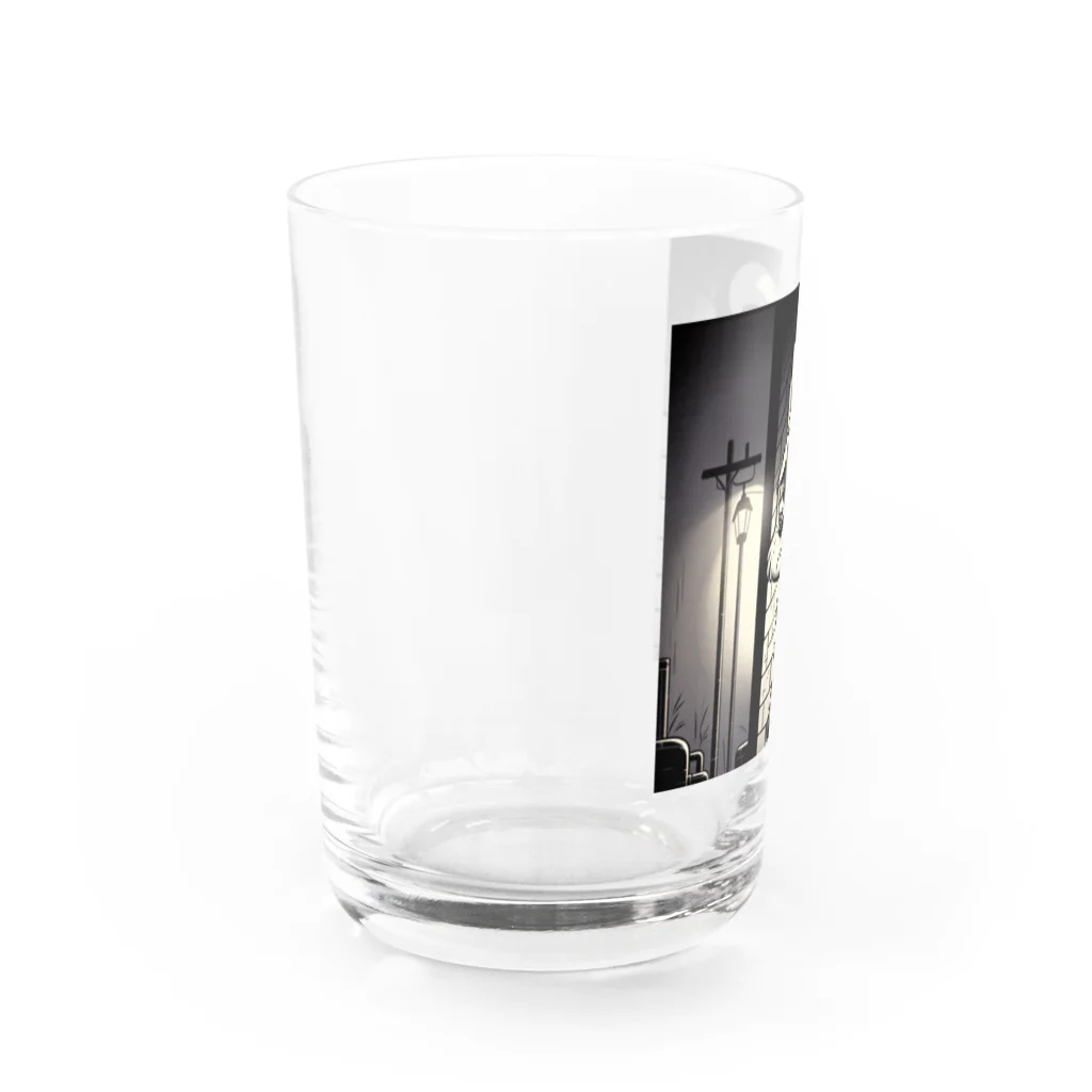 Kawaii屋さんのヤサグレた都会ウサギ Water Glass :left