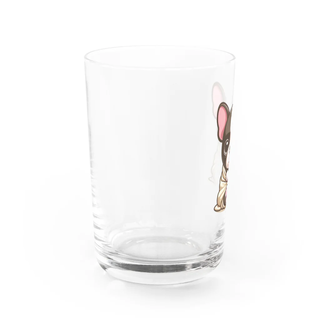 ブヒーズのbaby bostonterrier Water Glass :left