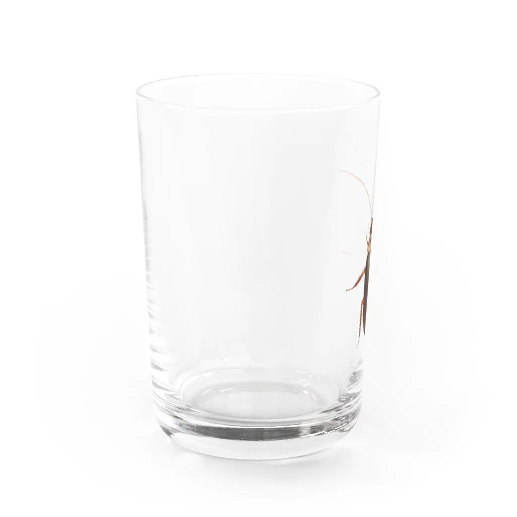 キモ➕かわ➕リアルのリアル絵のゴキブリ Water Glass :left