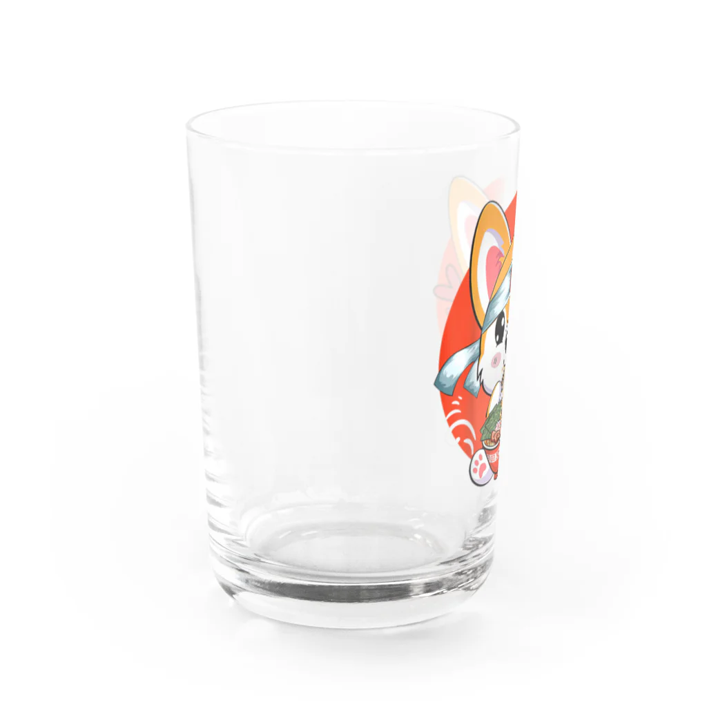 World_Teesのこのかわいいコーギーは、ラーメンやアニメが大好きな、10代の女の子に最適なプレゼントです。 Water Glass :left