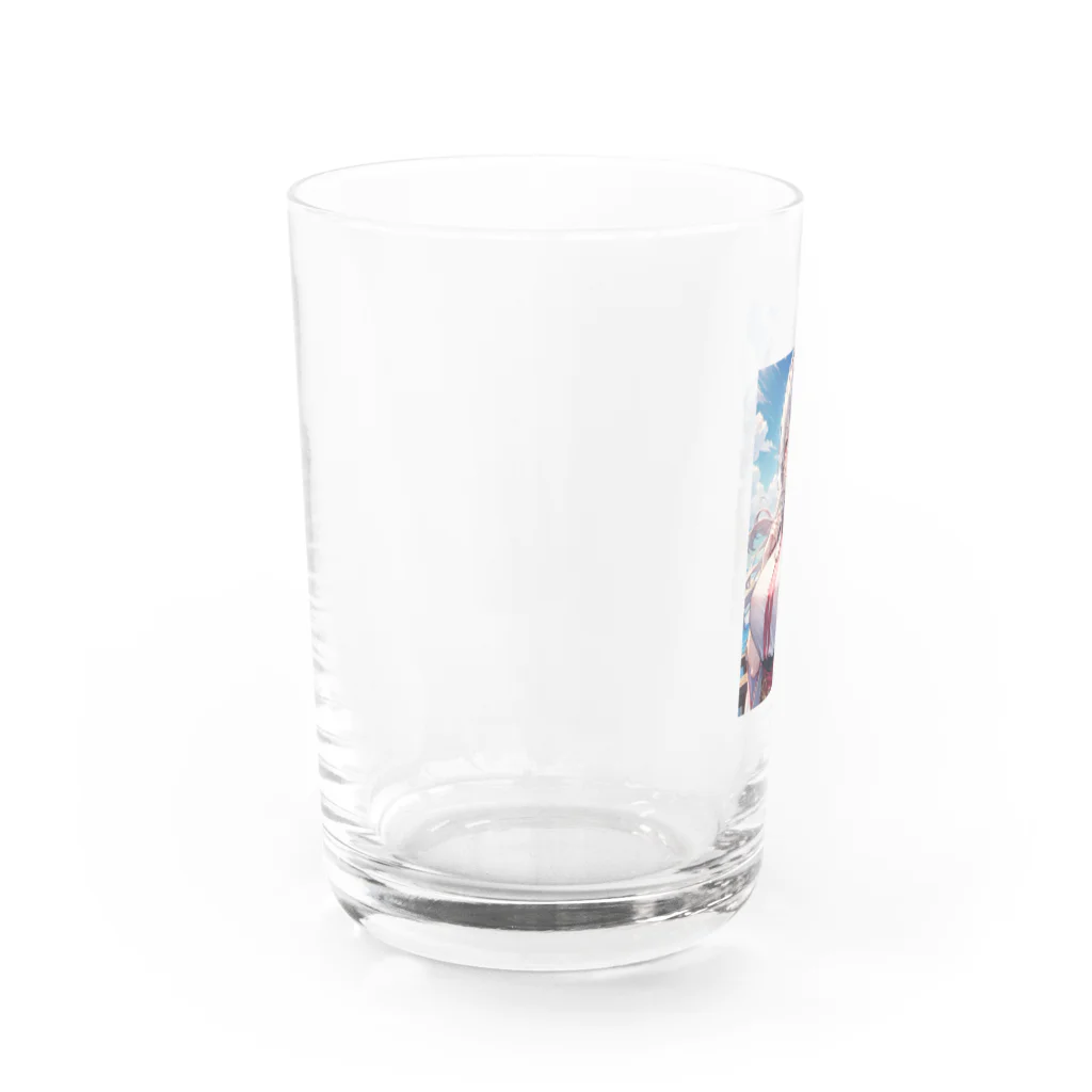 巫女スタぐらむの巫女姿のママ Water Glass :left