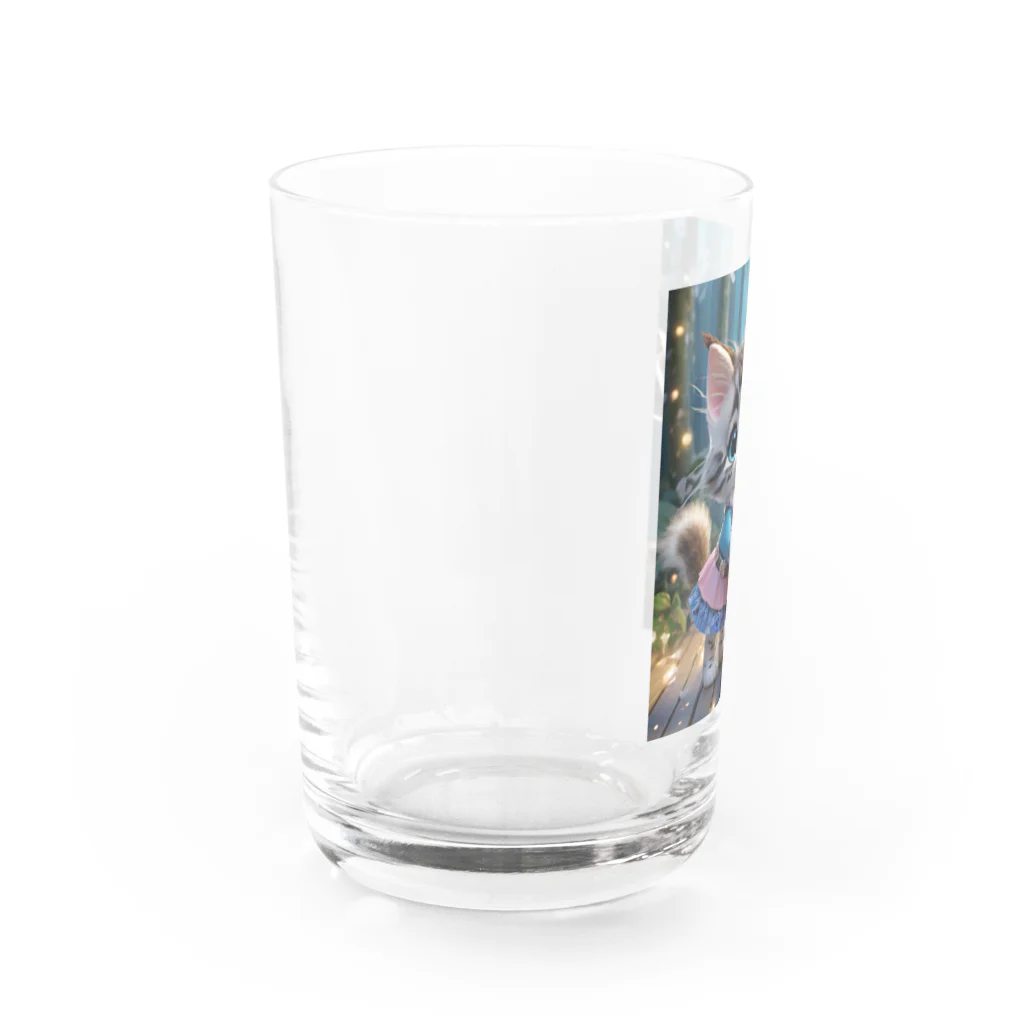 ねこねこねこんの猫とピアノ Water Glass :left