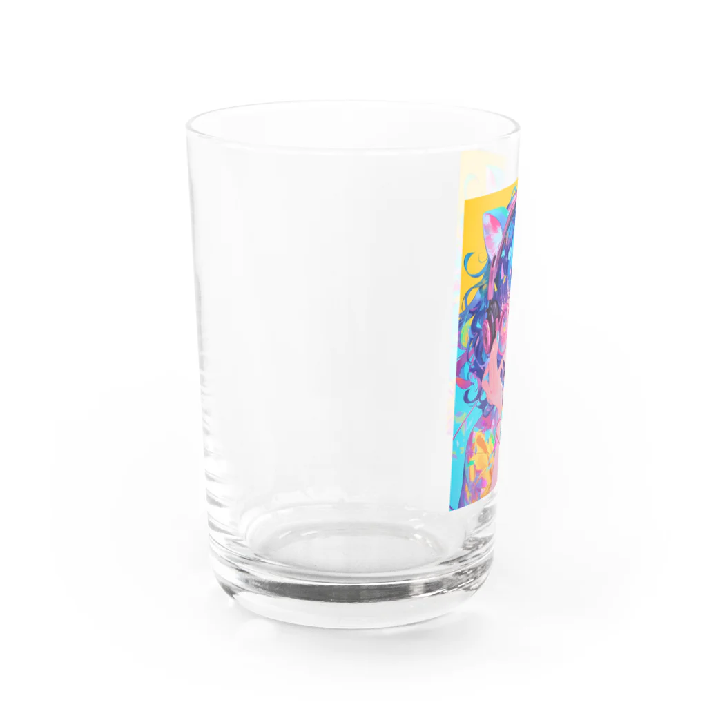 no_mi_Ke08のメガネの可愛い女の子のキャラクター Water Glass :left