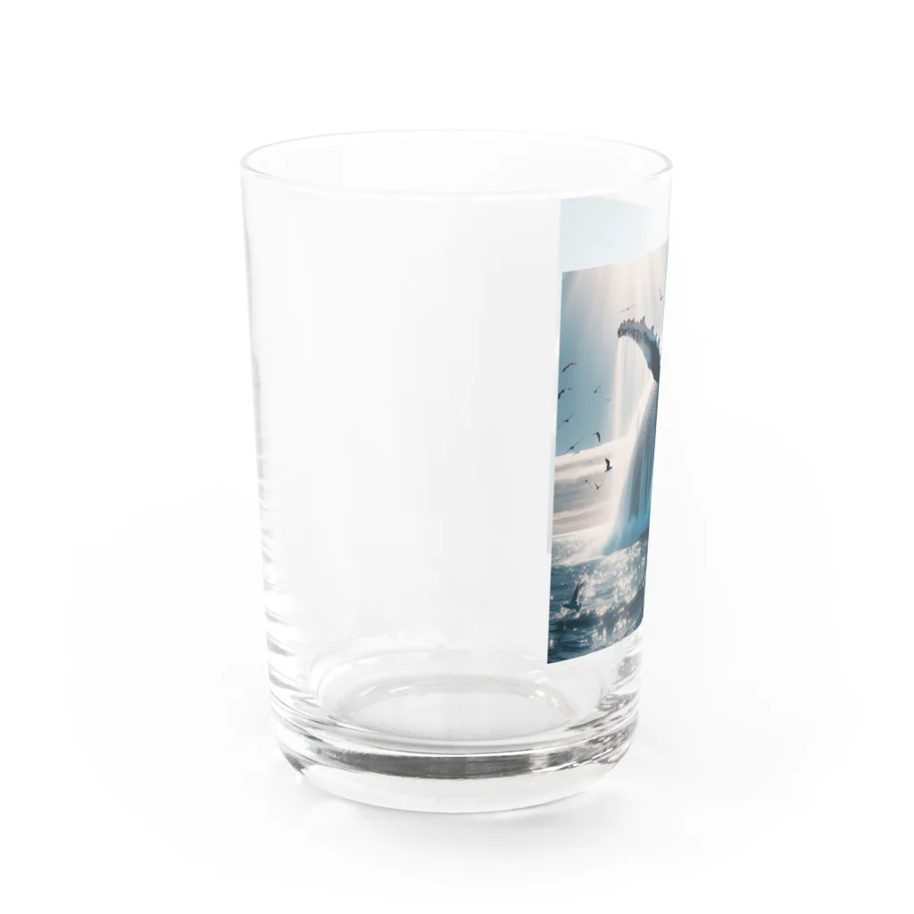 Toro Rosso Shopのジャンプする鯨 2 Water Glass :left