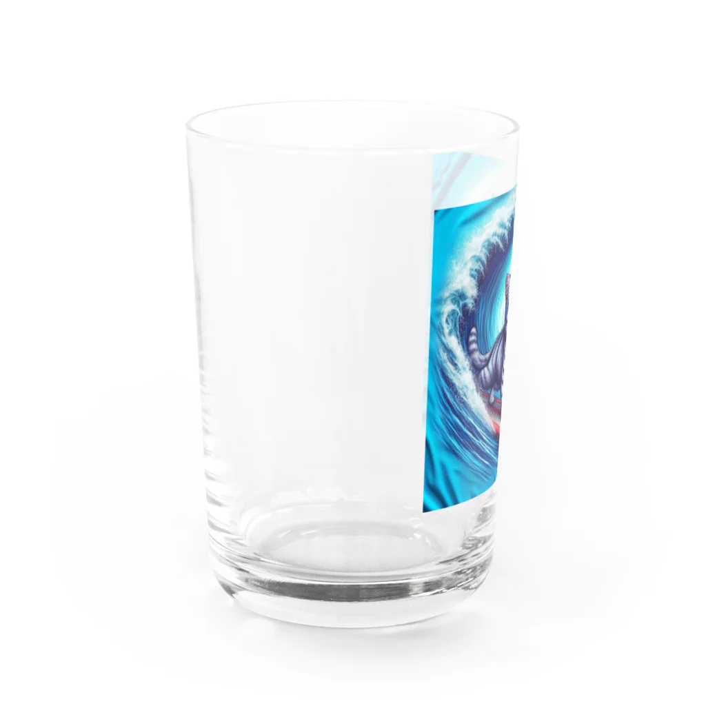 kk0chの波乗りキャット Water Glass :left