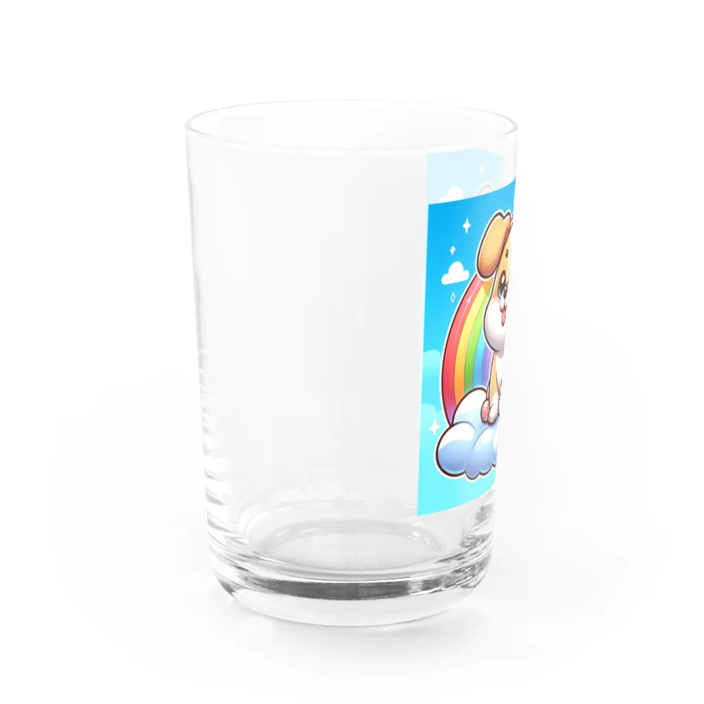 Minoyaの雲に乗った犬 Water Glass :left