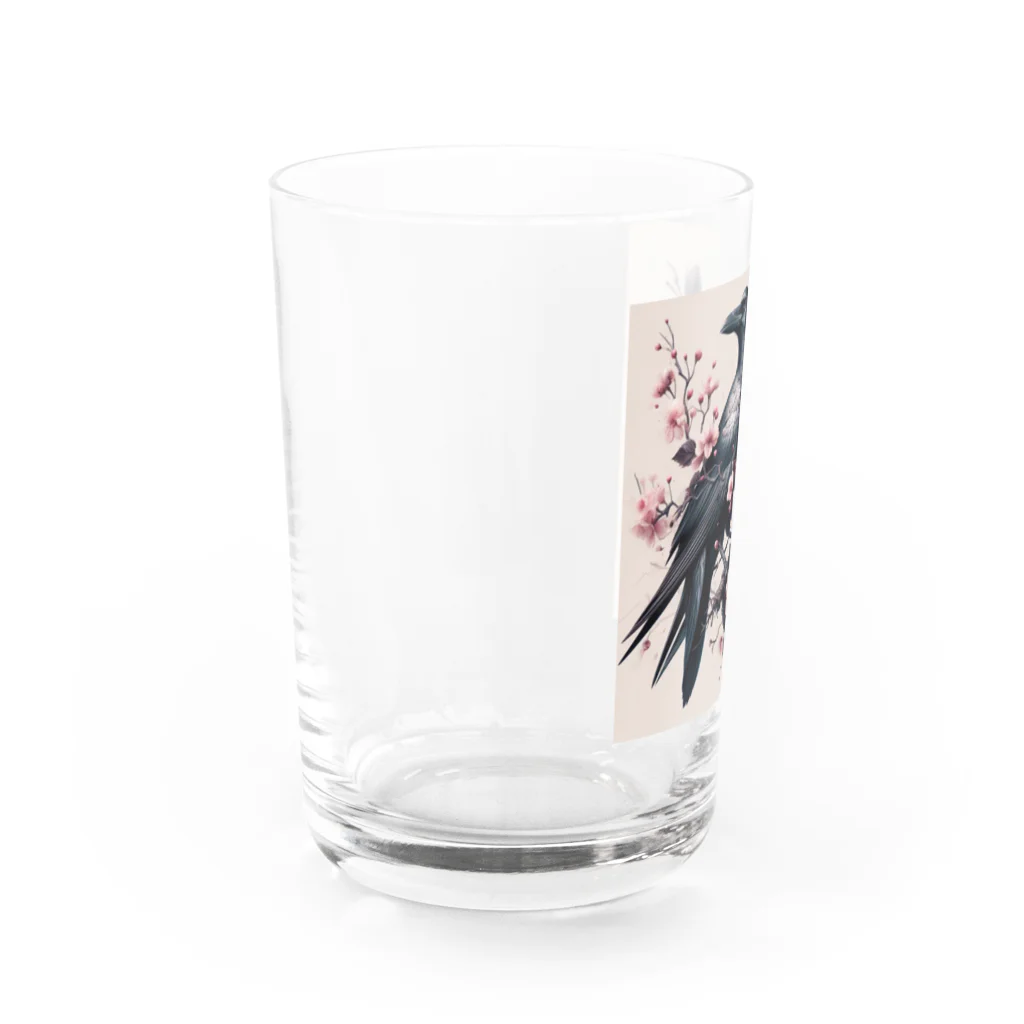 SETURAのサクラ&カラス Water Glass :left