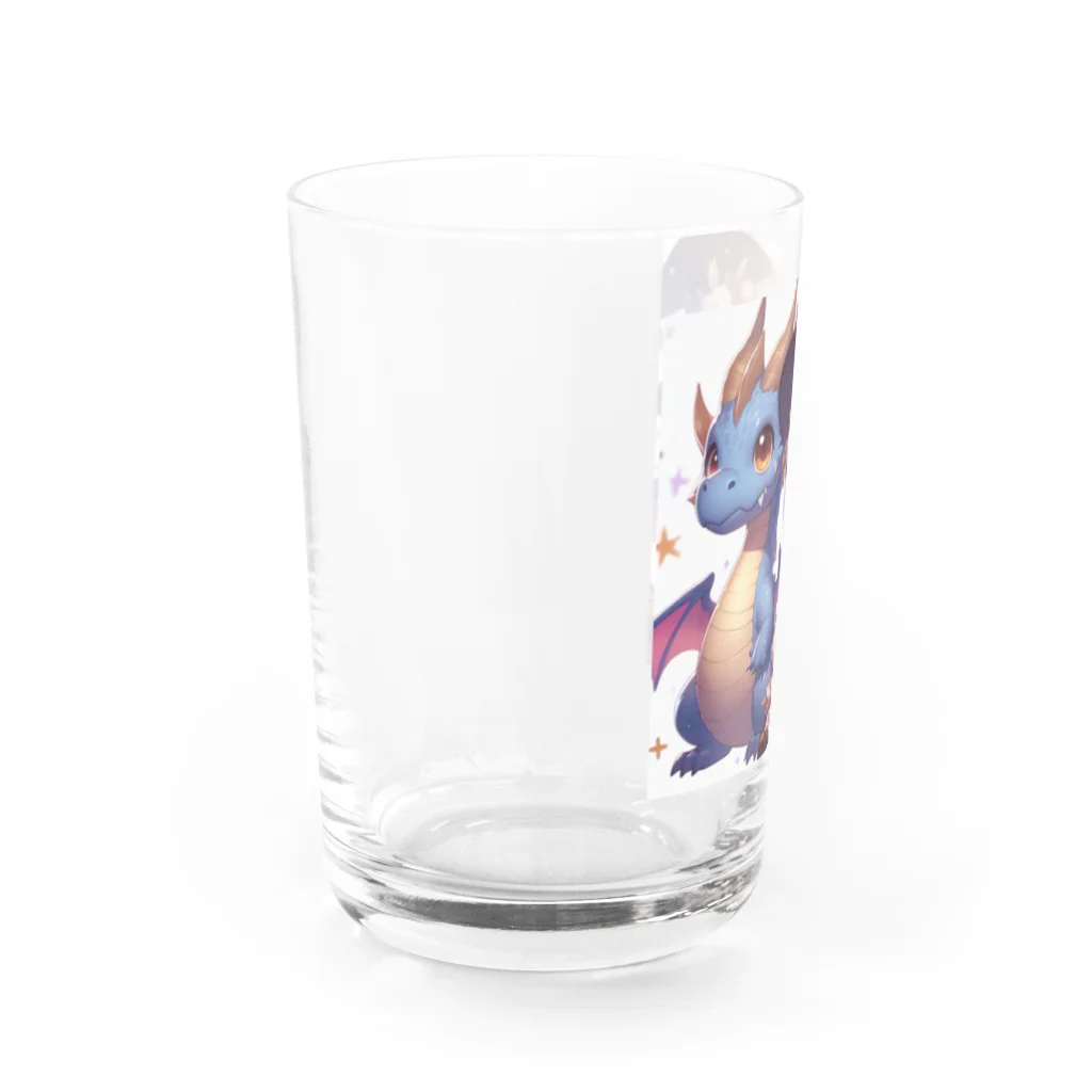 ピクセルパレットのドラゴンと可愛い女の子3 Water Glass :left