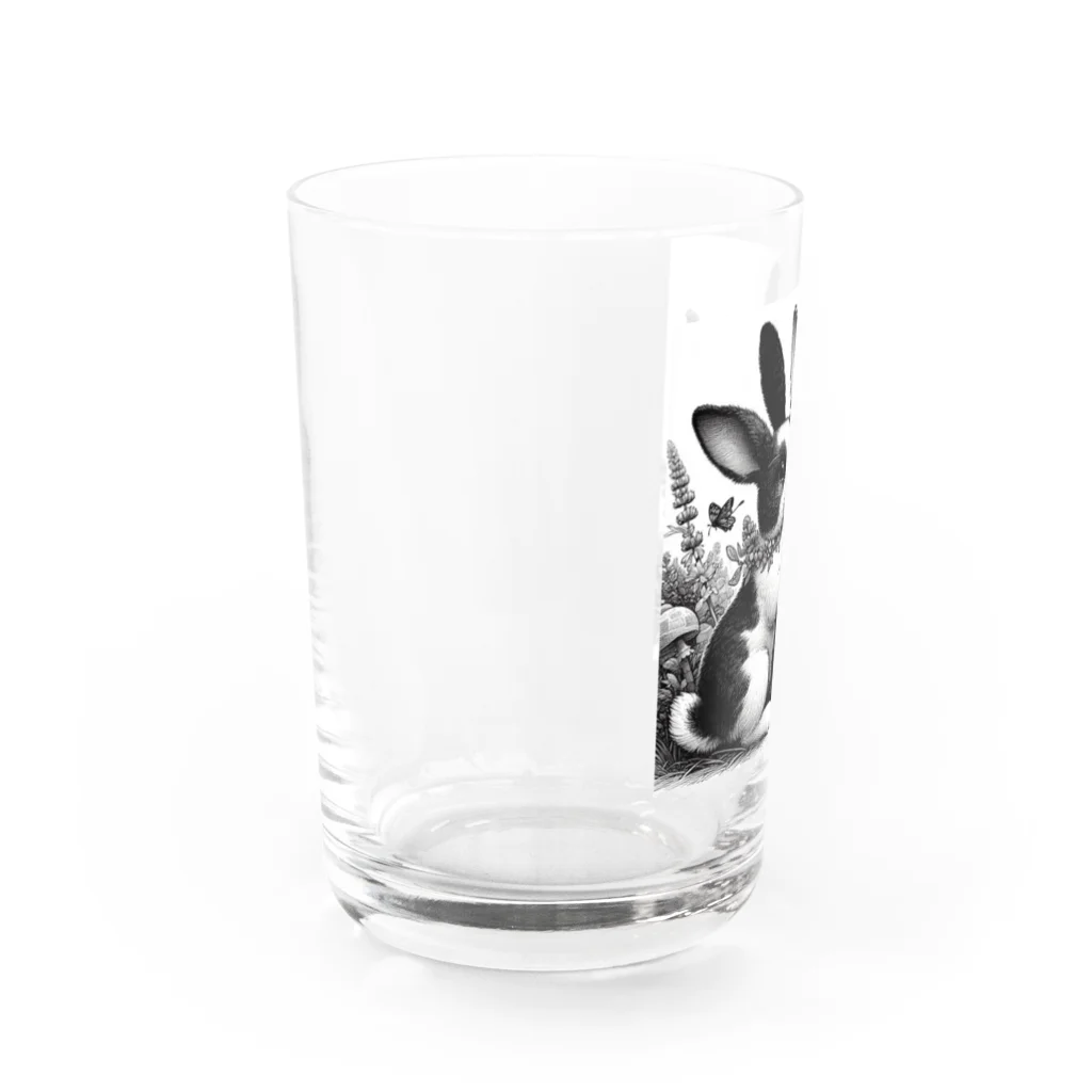 harumama04のシンプルにかわいいウサギのグッズ Water Glass :left
