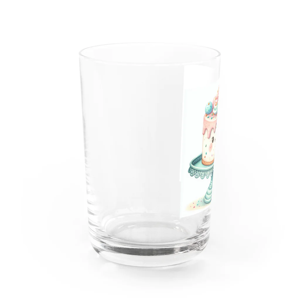 カノンとアヤネの可愛いケーキちゃん Water Glass :left