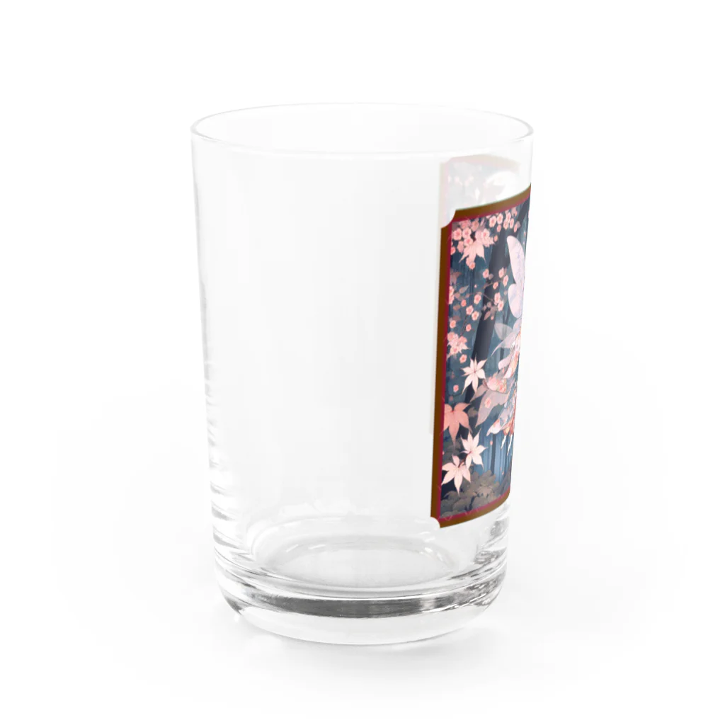 大正ロマン・昭和モダンの紅葉の妖精　精霊　 Water Glass :left