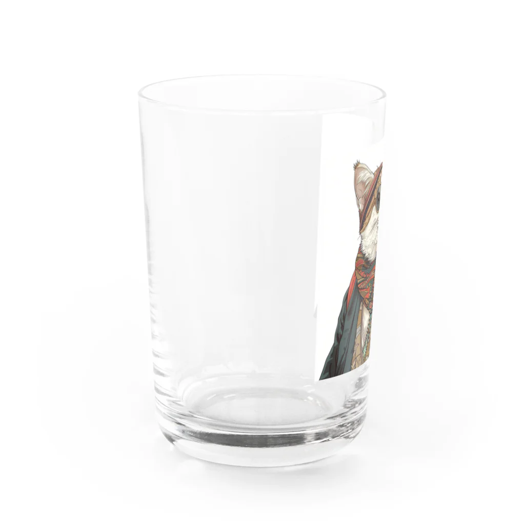 鼻ぺちゃ犬と和猫の和猫  Water Glass :left