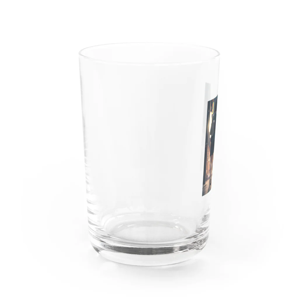 yab-AIの街の静寂 (Nocturnal Solitude) Water Glass :left