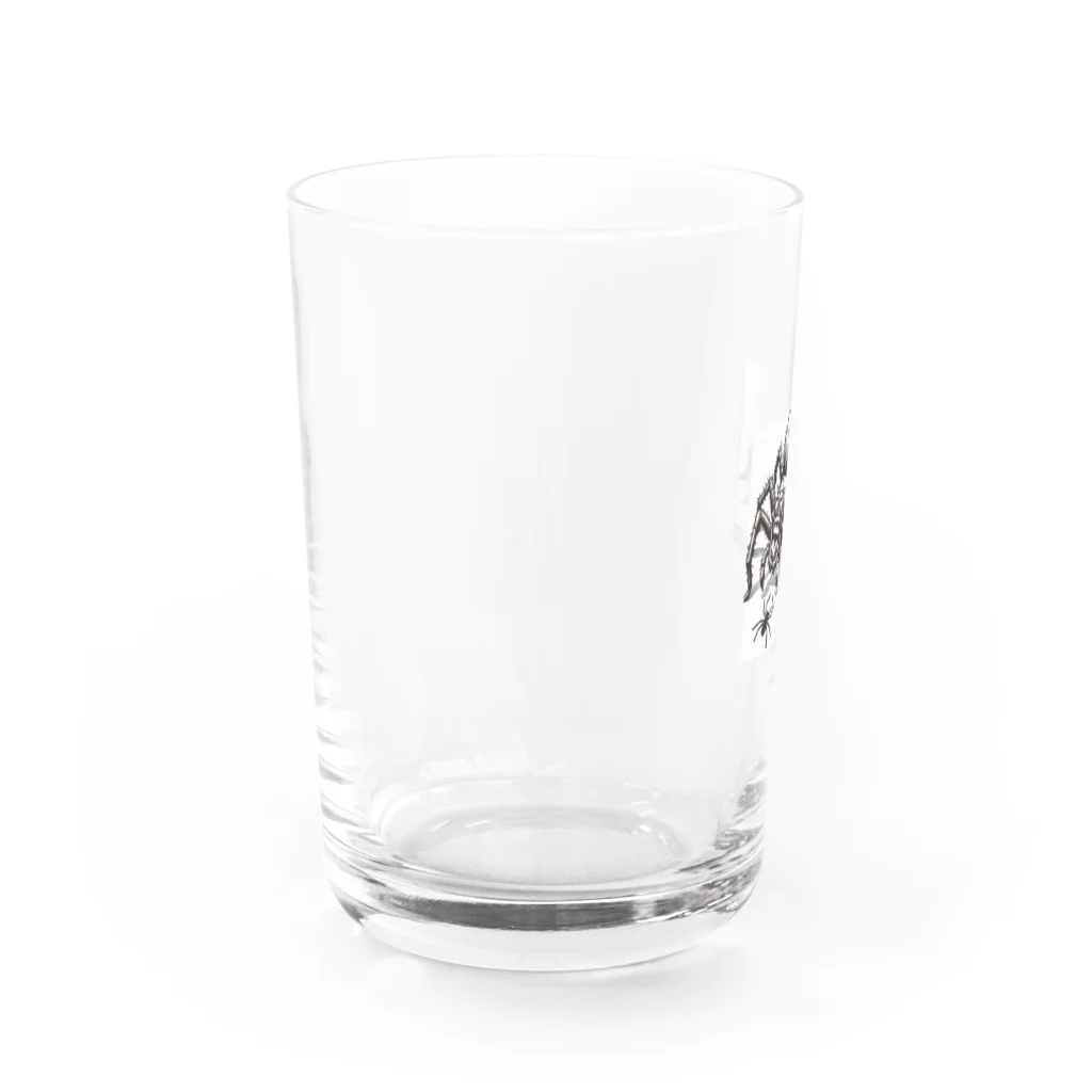 nandAのクモ柄 Water Glass :left