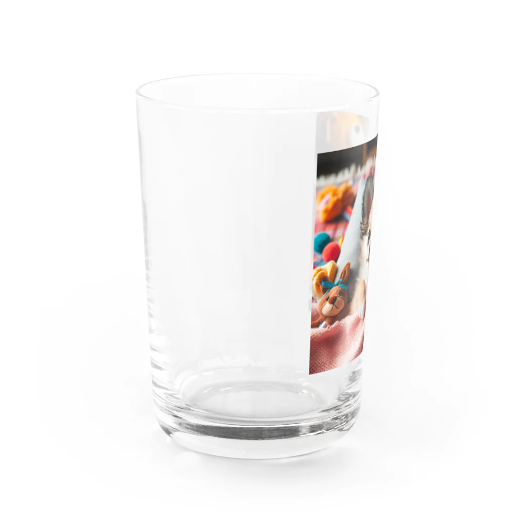 シュシュの部屋のベッドのチワワ （犬、わんちゃん） Water Glass :left