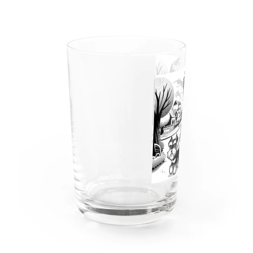 お仕事行きますかねの愛犬とお散歩 Water Glass :left