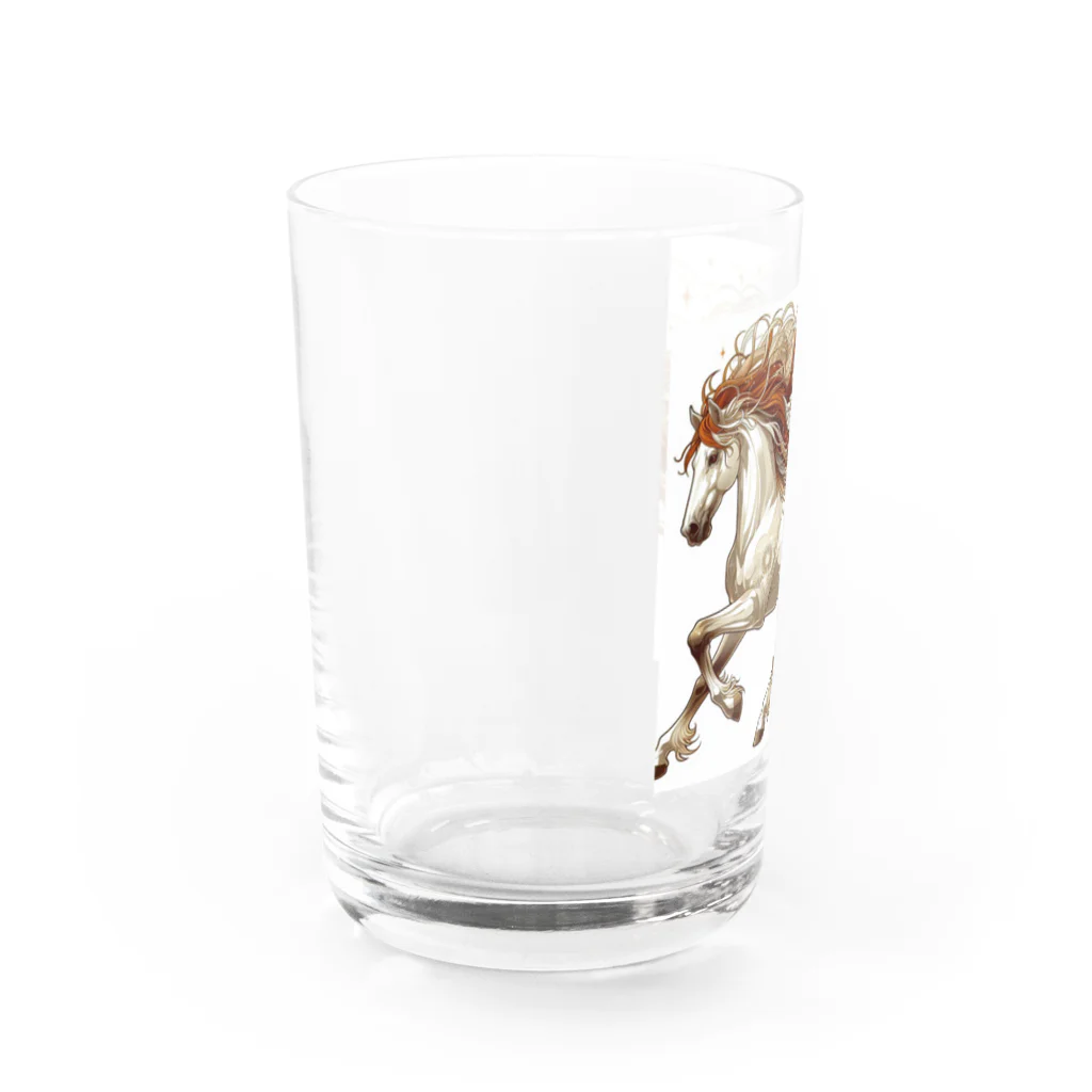 GDWEEDの赤のたてがみ Water Glass :left