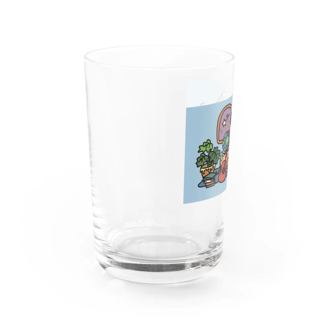 匿名ダンボオクトパス（sasami.）の目を開けたまま寝るみにもな Water Glass :left