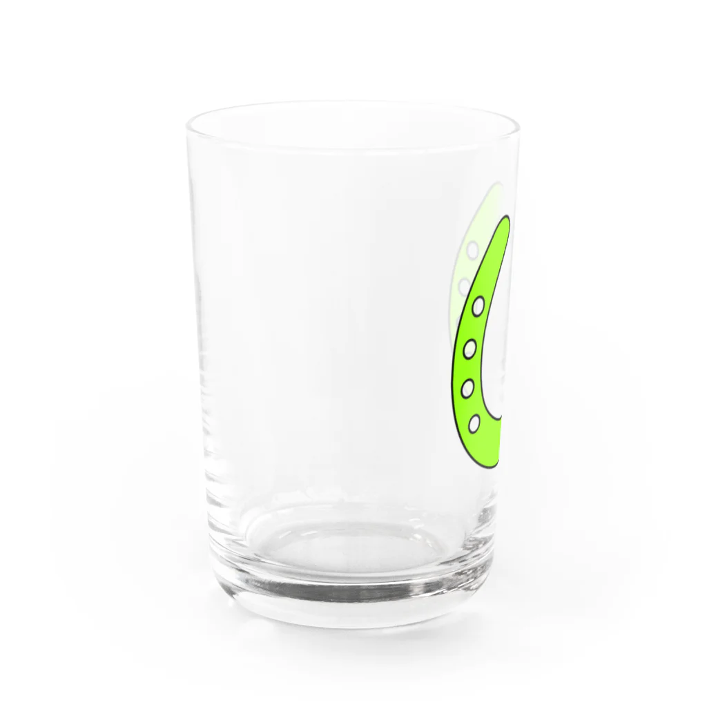 umajoの馬蹄（ホースシュー）Yellow Green Water Glass :left