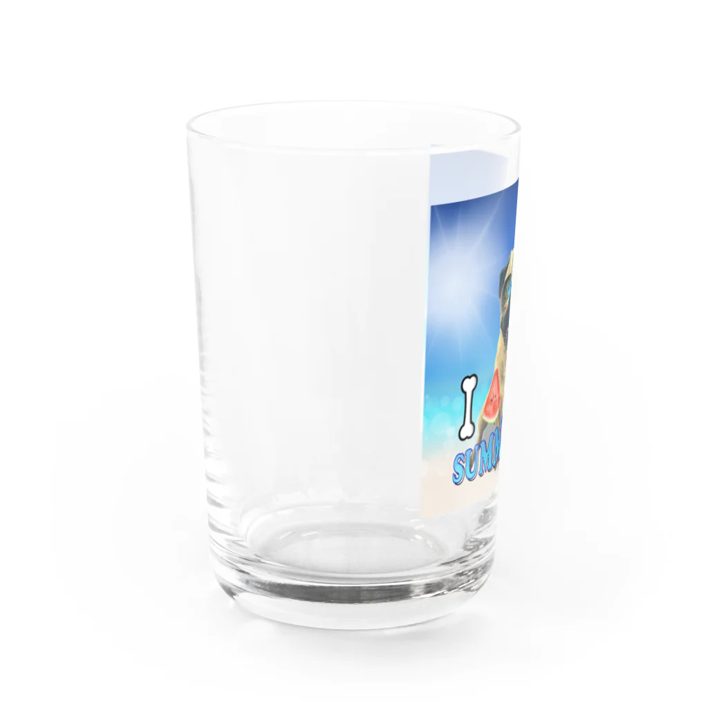 nico20190629のパグ ポコ② Water Glass :left