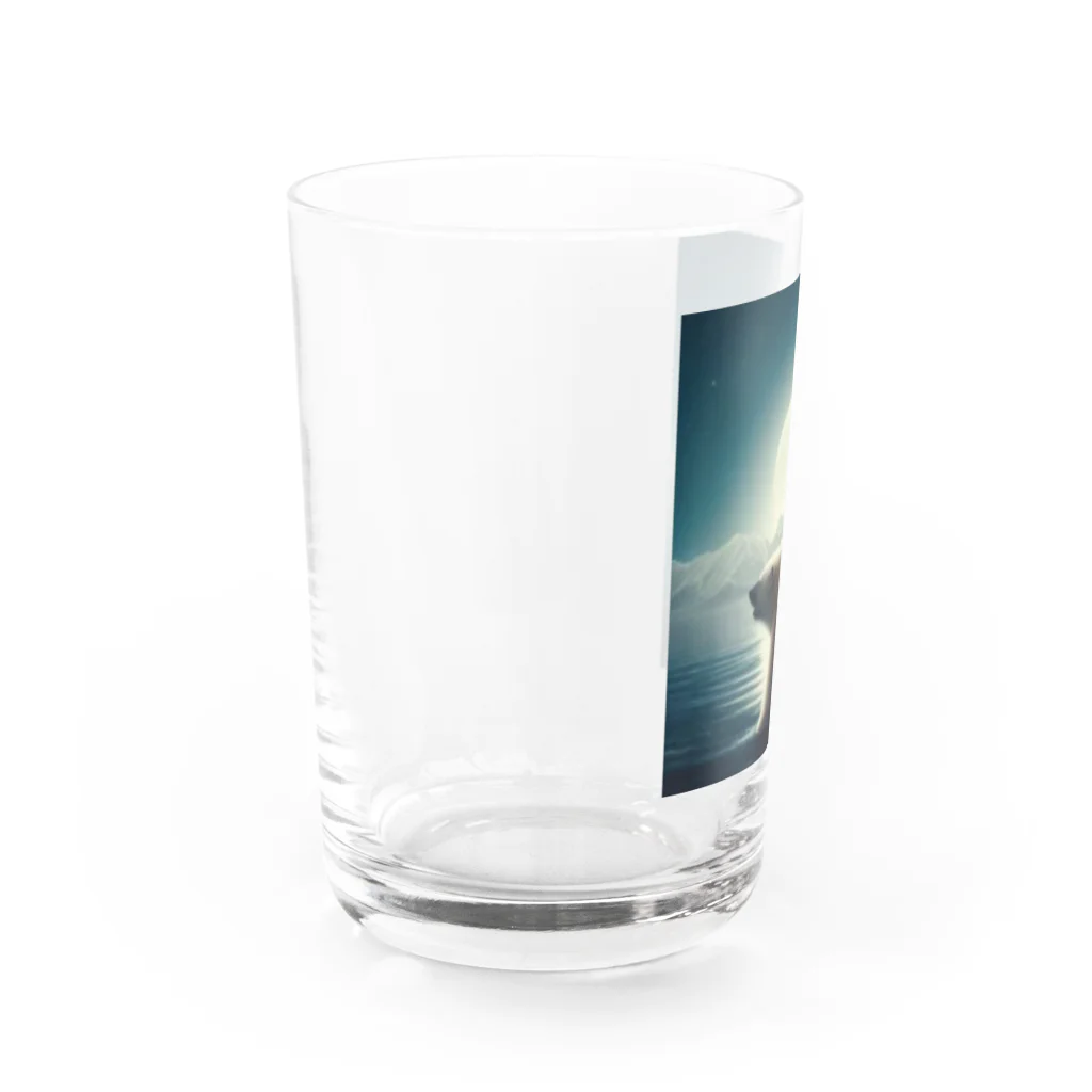 うみのいえ　シロクマ店のシロクマ ロンリー Water Glass :left