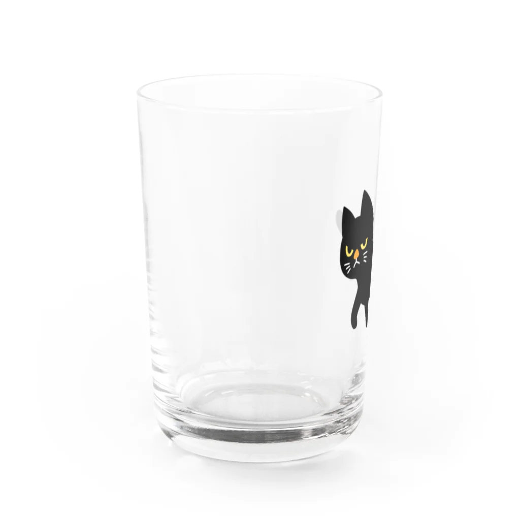 宇野のお店の黒猫ちゃん Water Glass :left