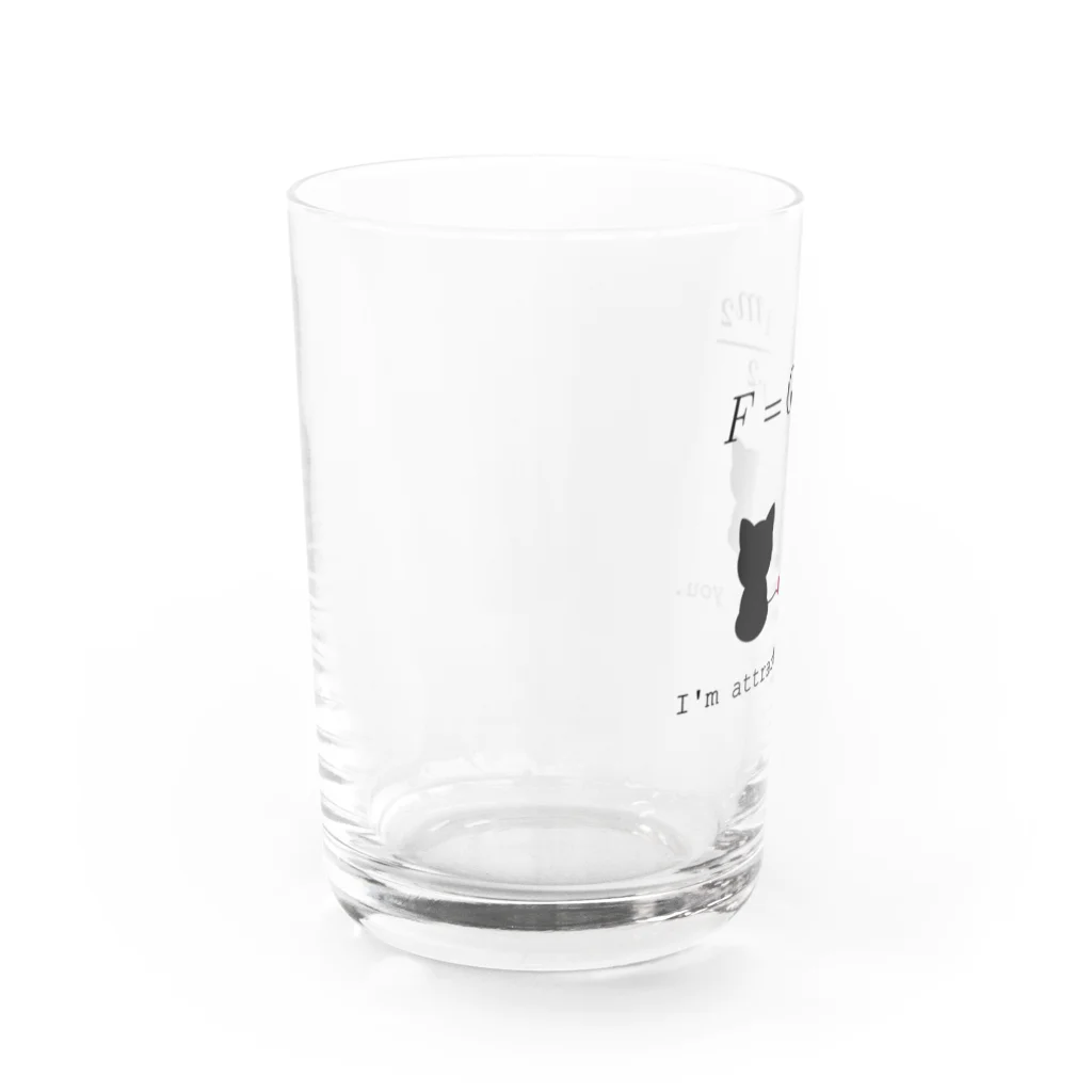 yuko_suzukiのニュートンの万有引力の法則と猫 Water Glass :left