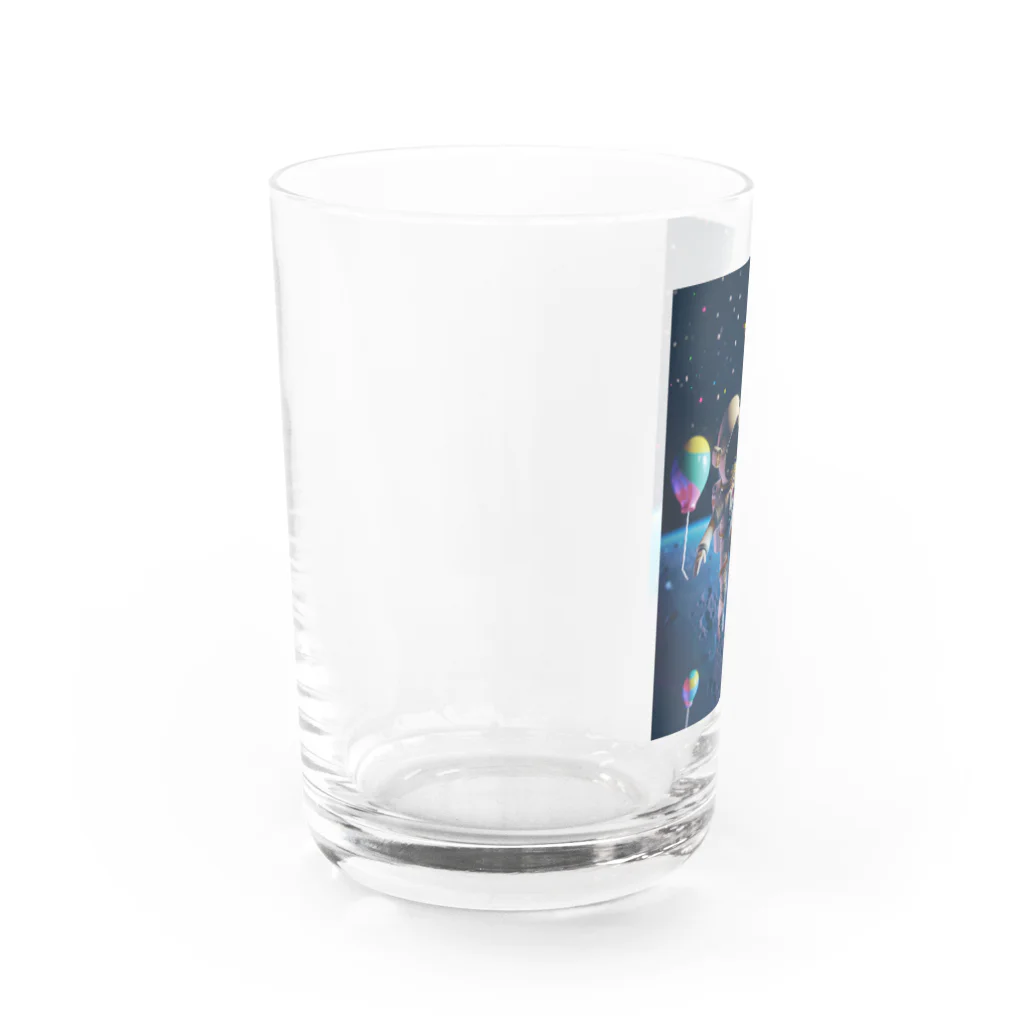 がーるずしょっぷの風船で宇宙にいった宇宙飛行士 Water Glass :left